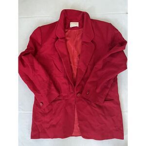 Pendleton Women's Virgin Wool Red Blazer Size‎ 14 Vtg Jacket Sport Coat